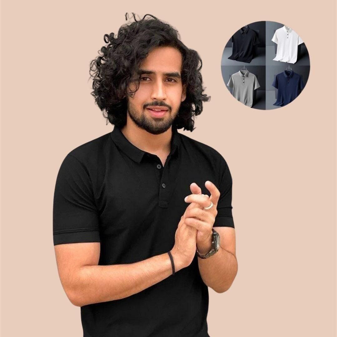 Poly Matte Solid Half Sleeves Mens Polo T-Shirt Pack Of 4