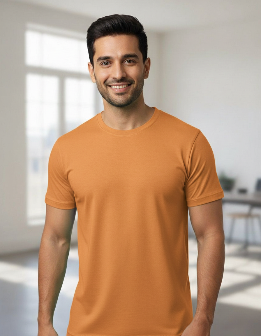 Mens half sleeve round tshirt