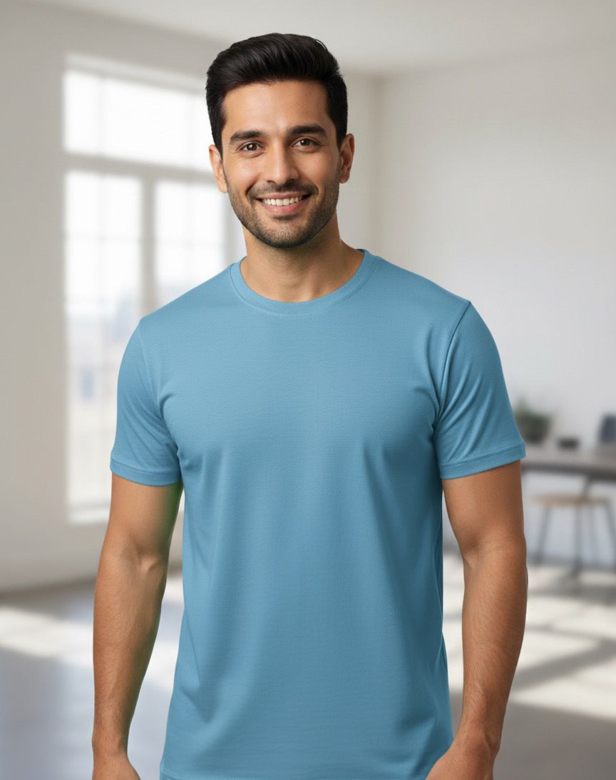 Mens half sleeve round tshirt