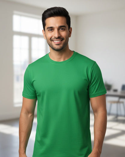 Mens half sleeve round tshirt